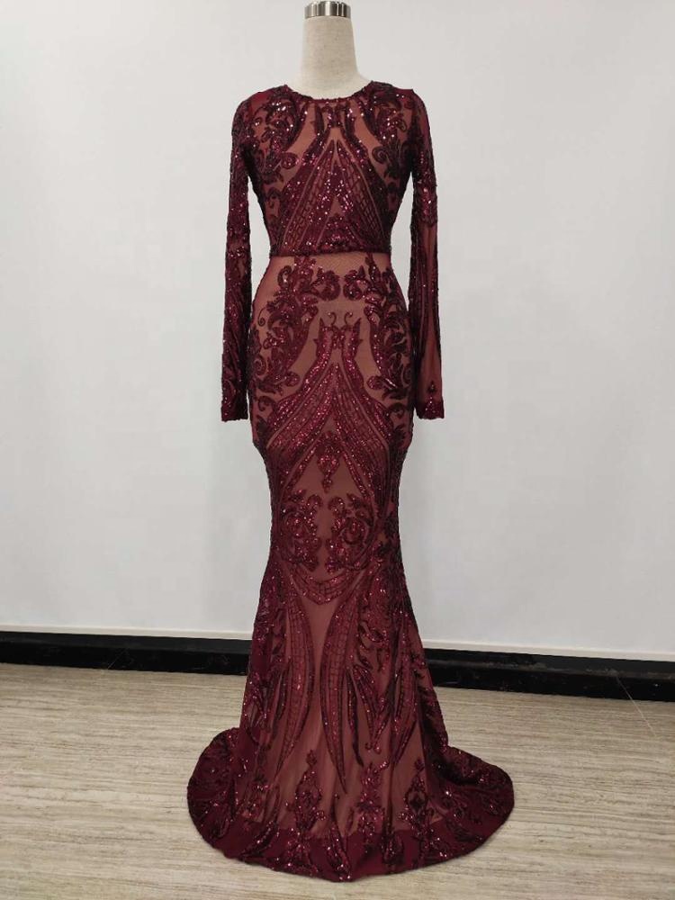 Elegant Evening Dress  Fashionable Women  Long Mermaid Sequin Dresses