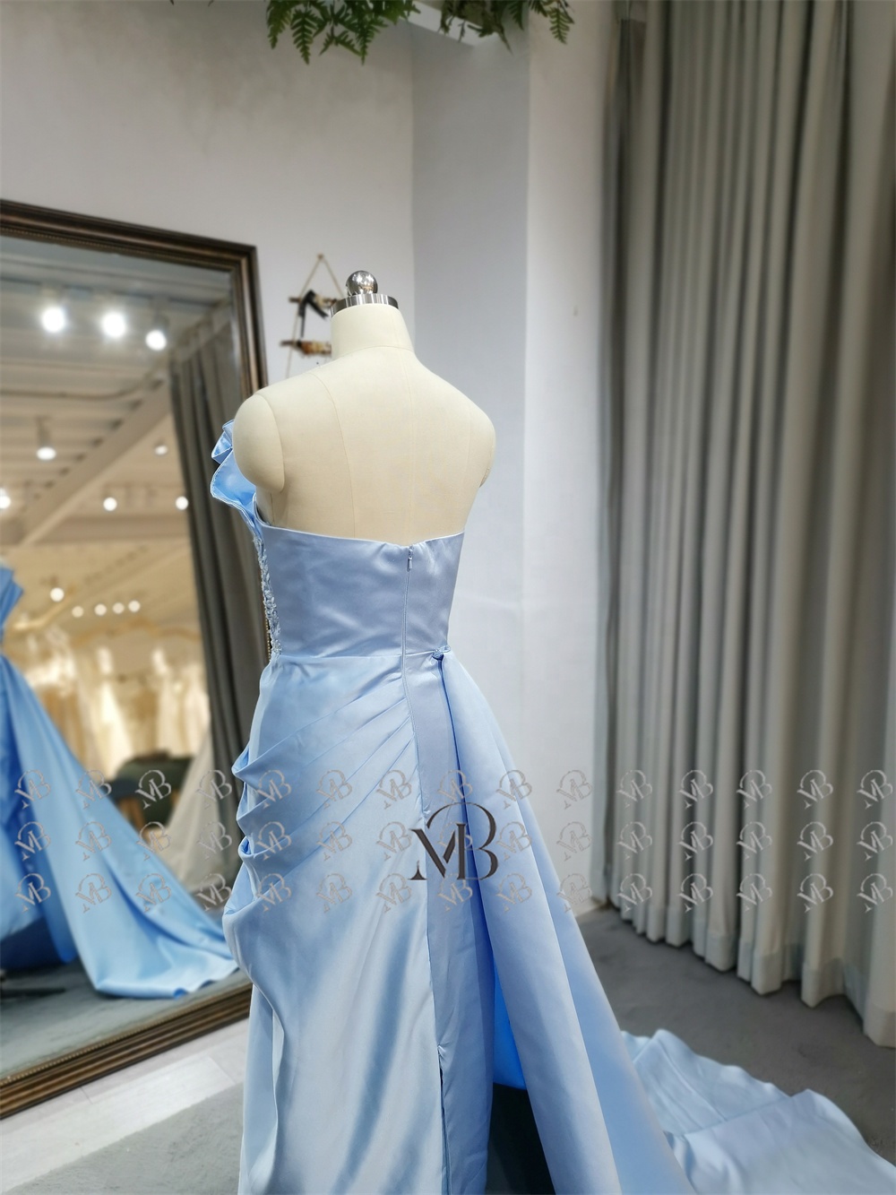 Mily Bridal LDC6573 Strapless Evening Dresses 2023 with Detachable Skirt Evening Dresses Women Lady Elegant Beaded Waistline