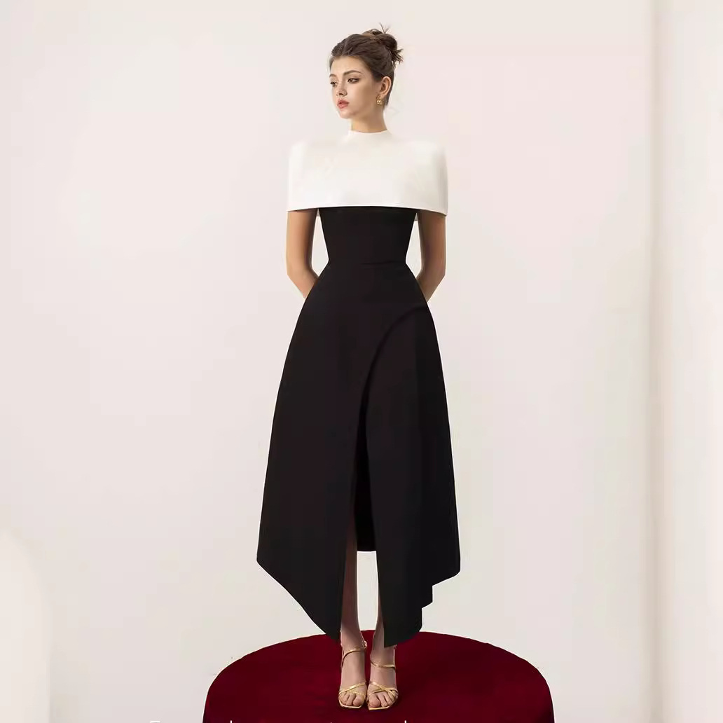 Elegant Flowy Dress  S M L Casual Sleeve Dress New Fashion Womens Summer Midi Dress