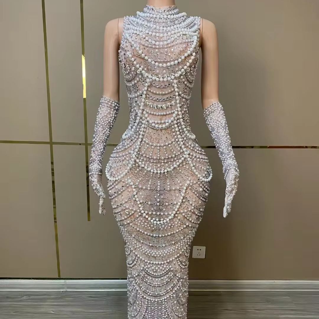 2024  Luxury Crystal Silver Illusion Gray Dubai Evening Dresses for Women Party Mermaid Long Prom Dress