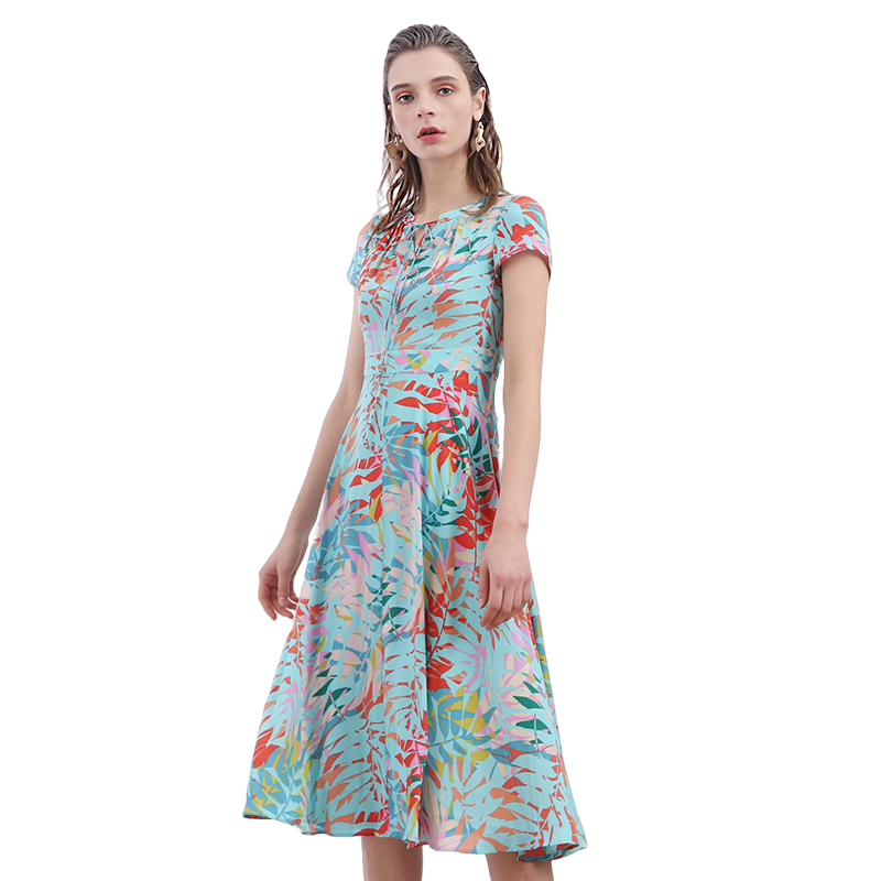 H628-1 ize Odm  Low MOQ Fall  Midi Long Girls Office Career Evening Casual Dress  for Women